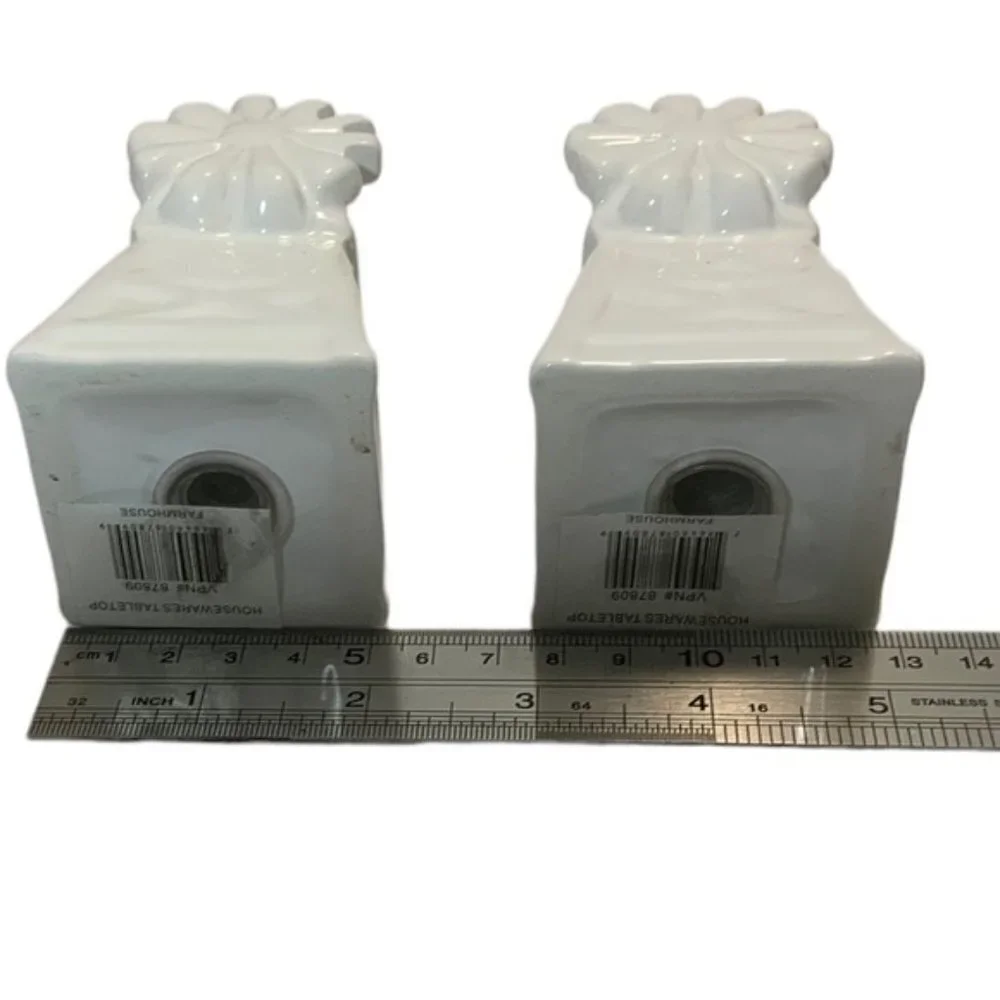 Farmhouse Windmill Salt and Pepper Shaker Set Ceramic Classic White